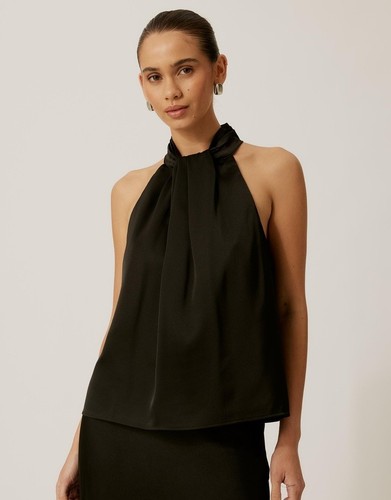 Top tussah nero con - nero, reggicalze