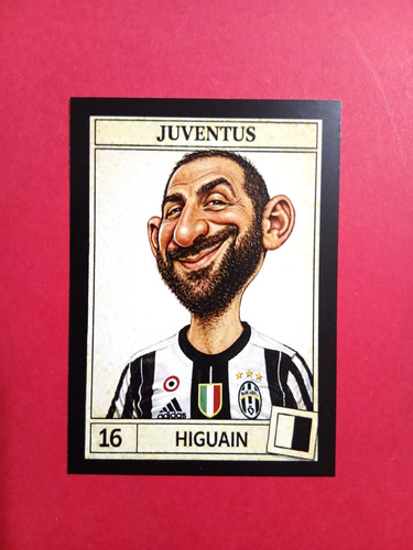 Figurina caricatura calciatori - figurina,